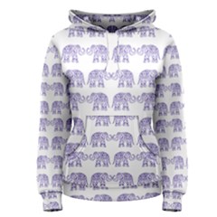 Indian Elephant Pattern Women s Pullover Hoodie by Valentinaart