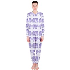 Indian Elephant Pattern Onepiece Jumpsuit (ladies)  by Valentinaart