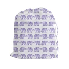 Indian Elephant Pattern Drawstring Pouches (xxl) by Valentinaart