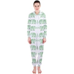 Indian Elephant Pattern Hooded Jumpsuit (ladies)  by Valentinaart