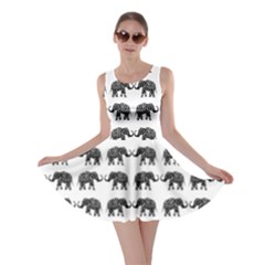 Indian Elephant Pattern Skater Dress by Valentinaart