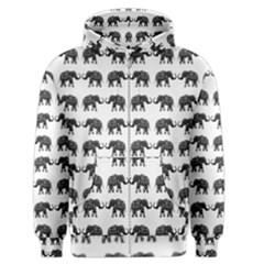 Indian Elephant Pattern Men s Zipper Hoodie by Valentinaart