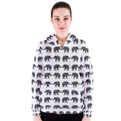 Indian Elephant Pattern Women s Zipper Hoodie by Valentinaart