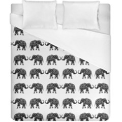 Indian Elephant Pattern Duvet Cover (california King Size) by Valentinaart