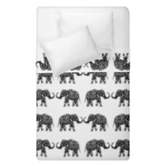 Indian Elephant Pattern Duvet Cover Double Side (single Size) by Valentinaart