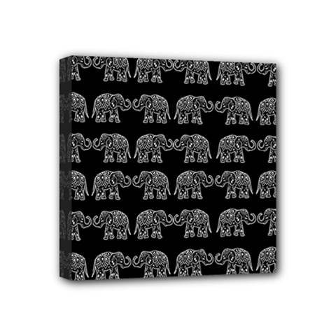 Indian Elephant Pattern Mini Canvas 4  X 4  by Valentinaart