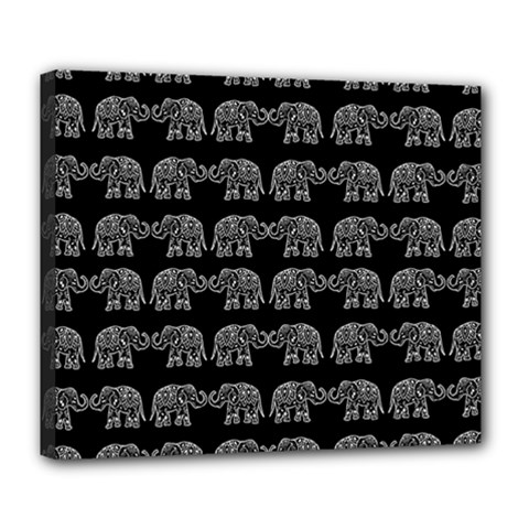 Indian Elephant Pattern Deluxe Canvas 24  X 20   by Valentinaart