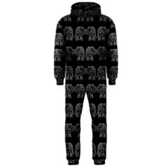 Indian Elephant Pattern Hooded Jumpsuit (men)  by Valentinaart