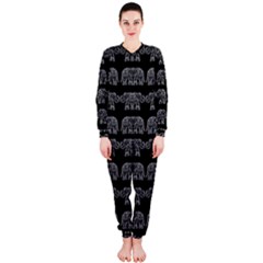 Indian Elephant Pattern Onepiece Jumpsuit (ladies)  by Valentinaart