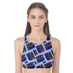 Abstract Pattern Seamless Artwork Tank Bikini Top by Amaryn4rt