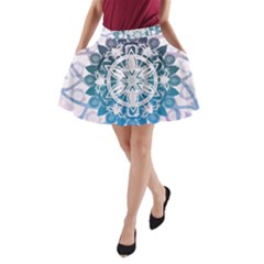 Mandalas Symmetry Meditation Round A-line Pocket Skirt by Amaryn4rt