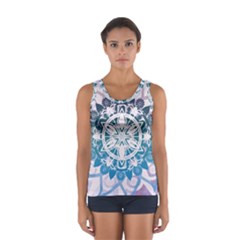 Mandalas Symmetry Meditation Round Women s Sport Tank Top  by Amaryn4rt