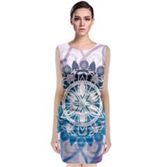 Mandalas Symmetry Meditation Round Classic Sleeveless Midi Dress