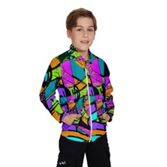 Abstract Art Squiggly Loops Multicolored Wind Breaker (kids) by EDDArt