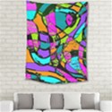 Abstract Art Squiggly Loops Multicolored Medium Tapestry View2