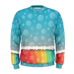 Rainbow Background Border Colorful Men s Sweatshirt by Amaryn4rt