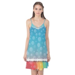 Rainbow Background Border Colorful Camis Nightgown by Amaryn4rt