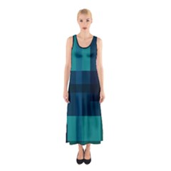 Boxes Abstractly Sleeveless Maxi Dress