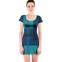 Boxes Abstractly Short Sleeve Bodycon Dress by Amaryn4rt