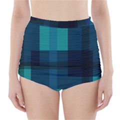 Boxes Abstractly High-waisted Bikini Bottoms by Amaryn4rt