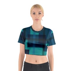 Boxes Abstractly Cotton Crop Top by Amaryn4rt