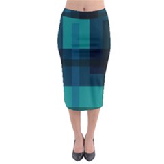 Boxes Abstractly Midi Pencil Skirt by Amaryn4rt