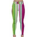 Beautiful Multi Colored Bright Stripes Pattern Wallpaper Background Classic Yoga Leggings View1