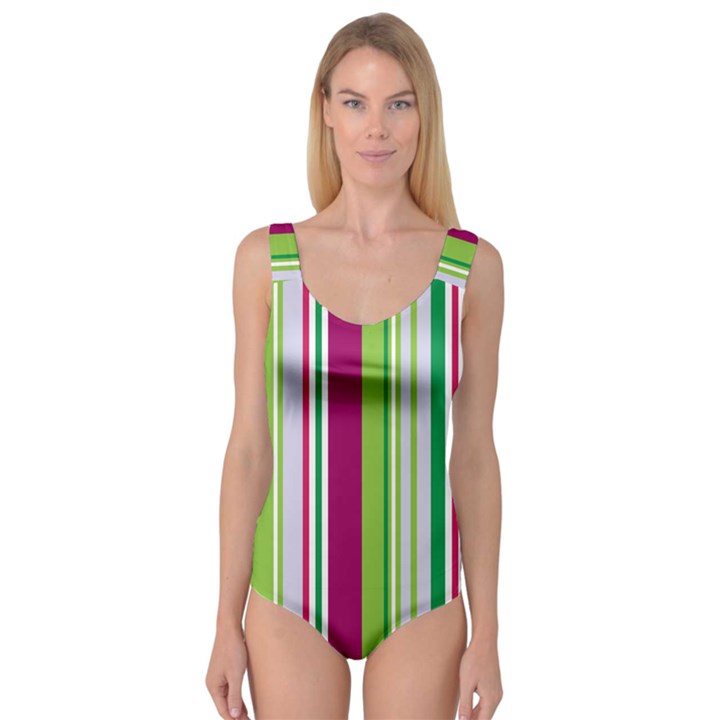 Beautiful Multi Colored Bright Stripes Pattern Wallpaper Background Princess Tank Leotard 