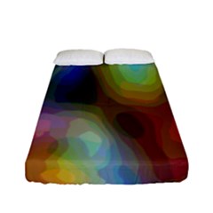 A Mix Of Colors In An Abstract Blend For A Background Fitted Sheet (full/ Double Size)