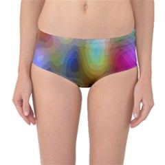 A Mix Of Colors In An Abstract Blend For A Background Mid-waist Bikini Bottoms by Amaryn4rt