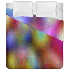 A Mix Of Colors In An Abstract Blend For A Background Duvet Cover Double Side (california King Size) by Amaryn4rt