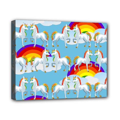 Rainbow Pony  Canvas 10  X 8  by Valentinaart