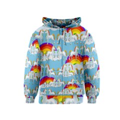 Rainbow Pony  Kids  Zipper Hoodie by Valentinaart