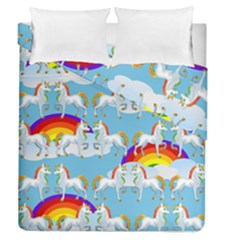 Rainbow Pony  Duvet Cover Double Side (queen Size) by Valentinaart