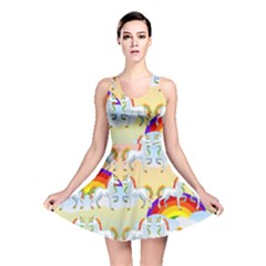 Rainbow Pony  Reversible Skater Dress by Valentinaart