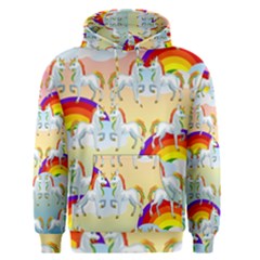 Rainbow Pony  Men s Pullover Hoodie by Valentinaart