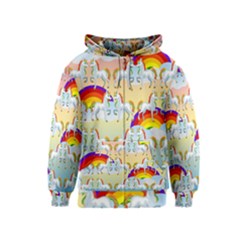 Rainbow Pony  Kids  Zipper Hoodie by Valentinaart