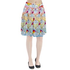 Rainbow Pony  Pleated Skirt by Valentinaart