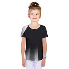 Wall White Black Abstract Kids  One Piece Tee