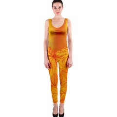 Bright Yellow Autumn Leaves Onepiece Catsuit by Amaryn4rt