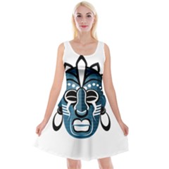 Mask Reversible Velvet Sleeveless Dress by Valentinaart