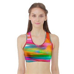 Abstract Illustration Nameless Fantasy Sports Bra With Border