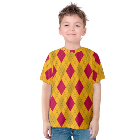 Plaid Pattern Kids  Cotton Tee by Valentinaart