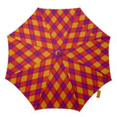 Plaid Pattern Hook Handle Umbrellas (large) by Valentinaart