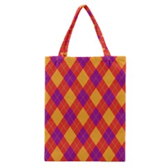 Plaid Pattern Classic Tote Bag by Valentinaart