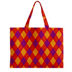 Plaid Pattern Zipper Mini Tote Bag by Valentinaart