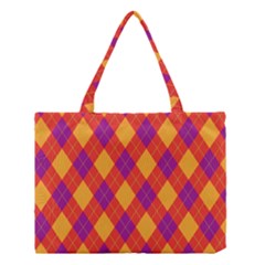 Plaid Pattern Medium Tote Bag by Valentinaart