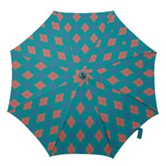 Plaid Pattern Hook Handle Umbrellas (medium) by Valentinaart