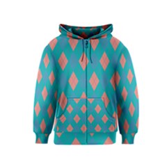 Plaid Pattern Kids  Zipper Hoodie