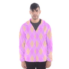 Plaid pattern Hooded Wind Breaker (Men)